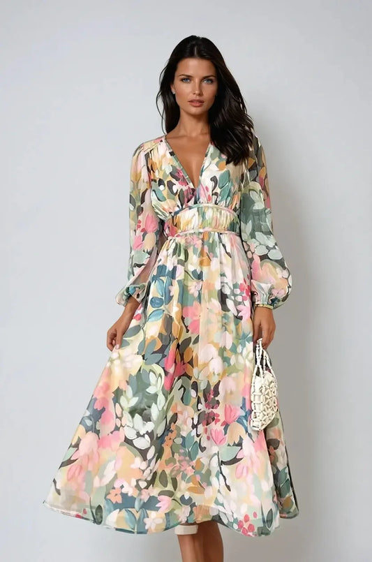 Blomstret kjole Motelys