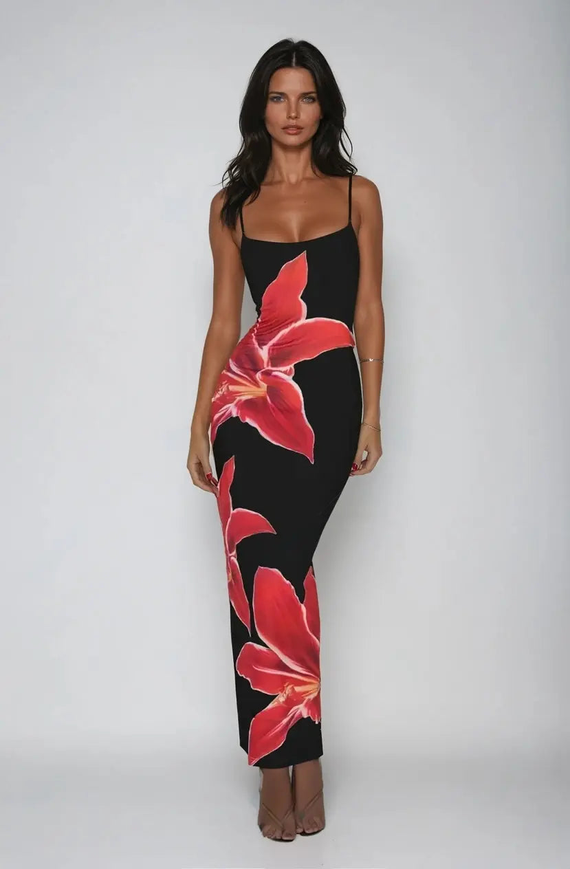 FloralChic - Blomstret Kjole for Sommerlige Anledninger Motelys