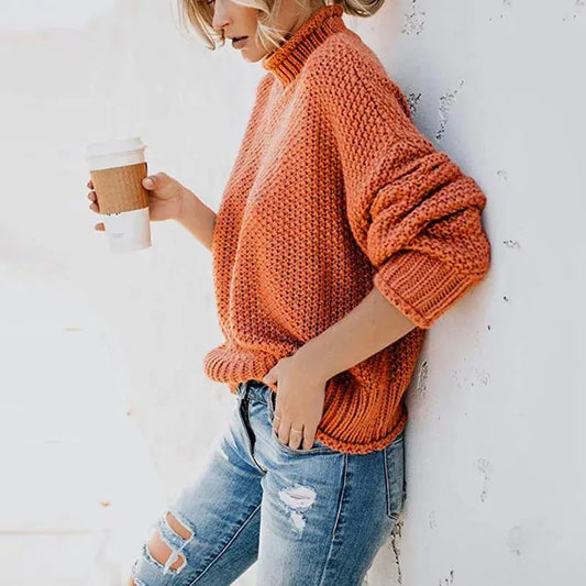 StyleHaven - Komfortabel Turtleneck-Genser for Kjølige Dager Motelys