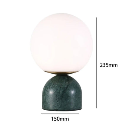 Bordlampe med isk glasskule Motelys